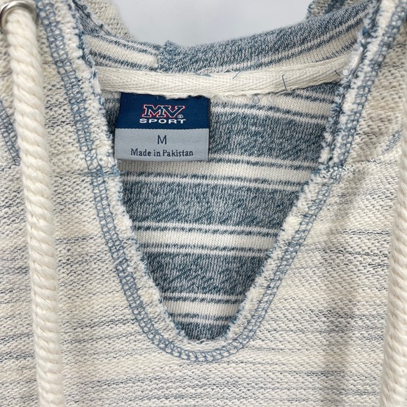 Fort Myers Beach Baja Hoodie Size Medium MV Sport Stripe Pullover Surf Shack - Picture 8 of 9